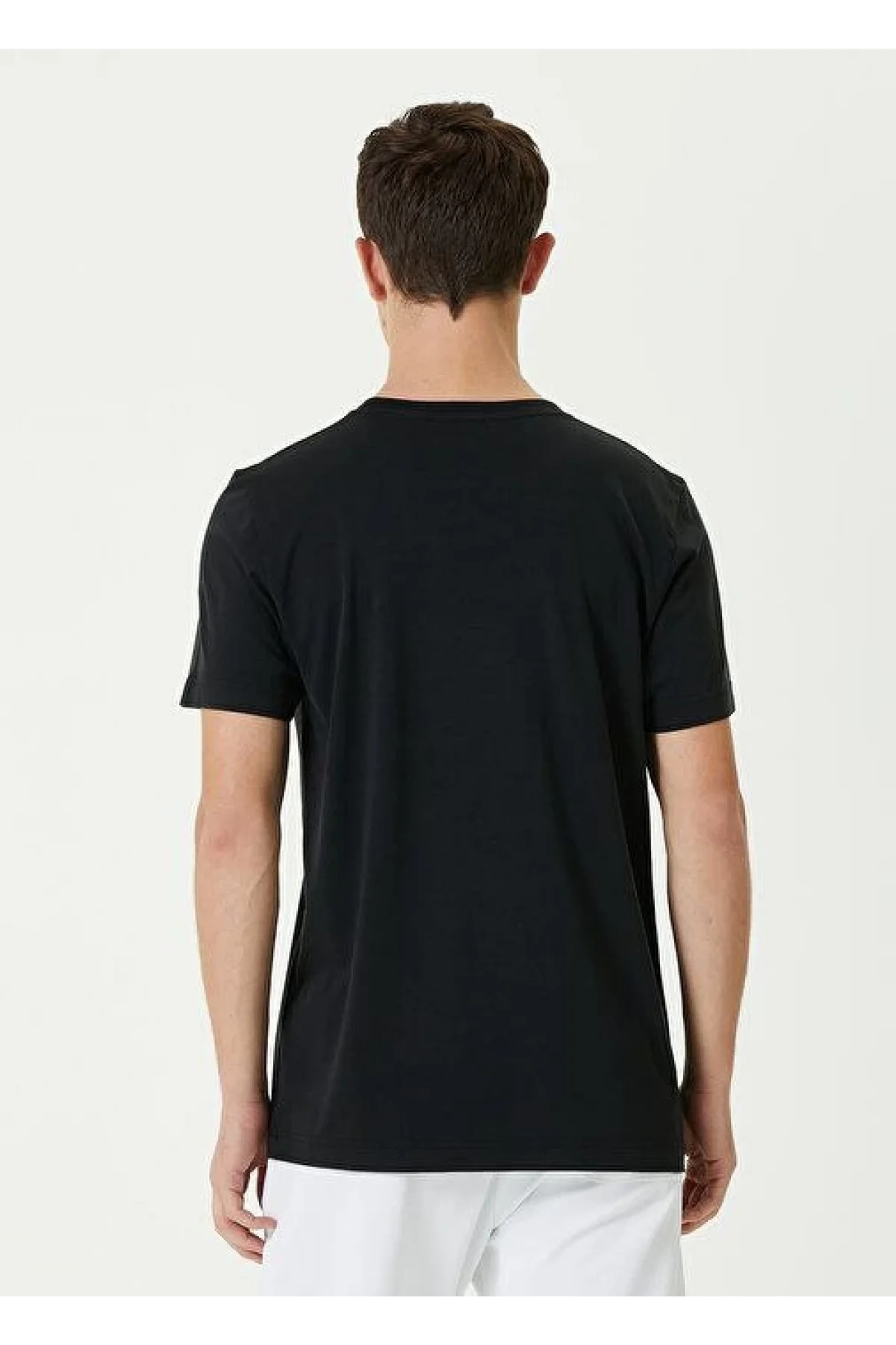 Unisex Basic Bisiklet Yaka Regular T-Shirt - Siyah