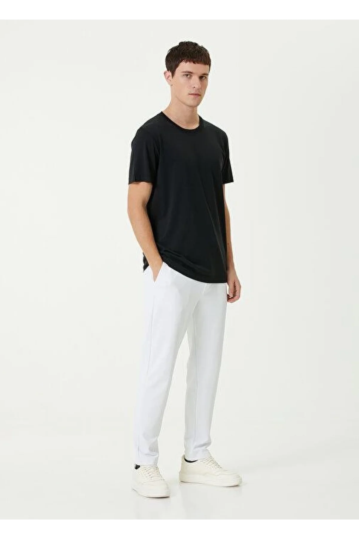 Unisex Basic Bisiklet Yaka Regular T-Shirt - Siyah