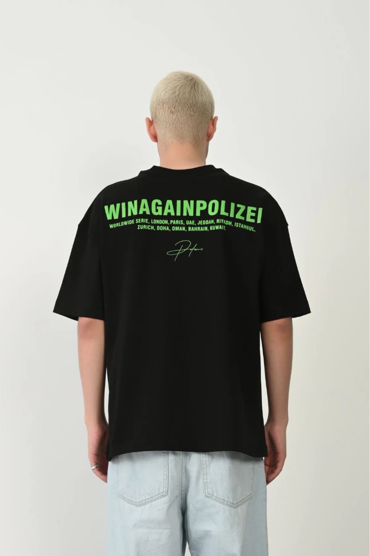 Erkek Baskılı T-Shirt Kısa Kol Bisiklet Yaka Rahat Kalıp Tişört  - Siyah