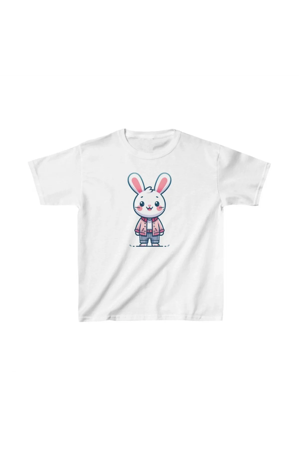 Unisex Çocuk Baskılı T-Shirt - Beyaz