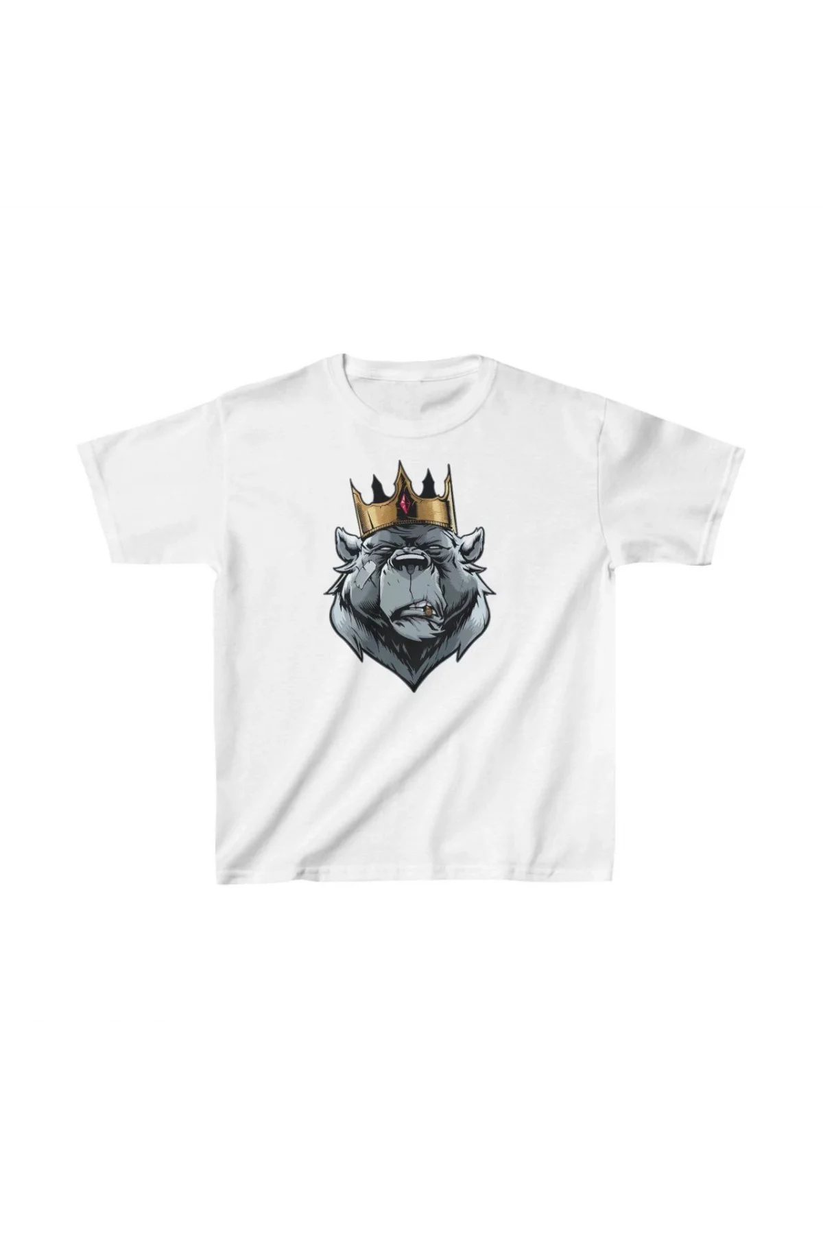 Unisex Çocuk Baskılı T-Shirt - Beyaz