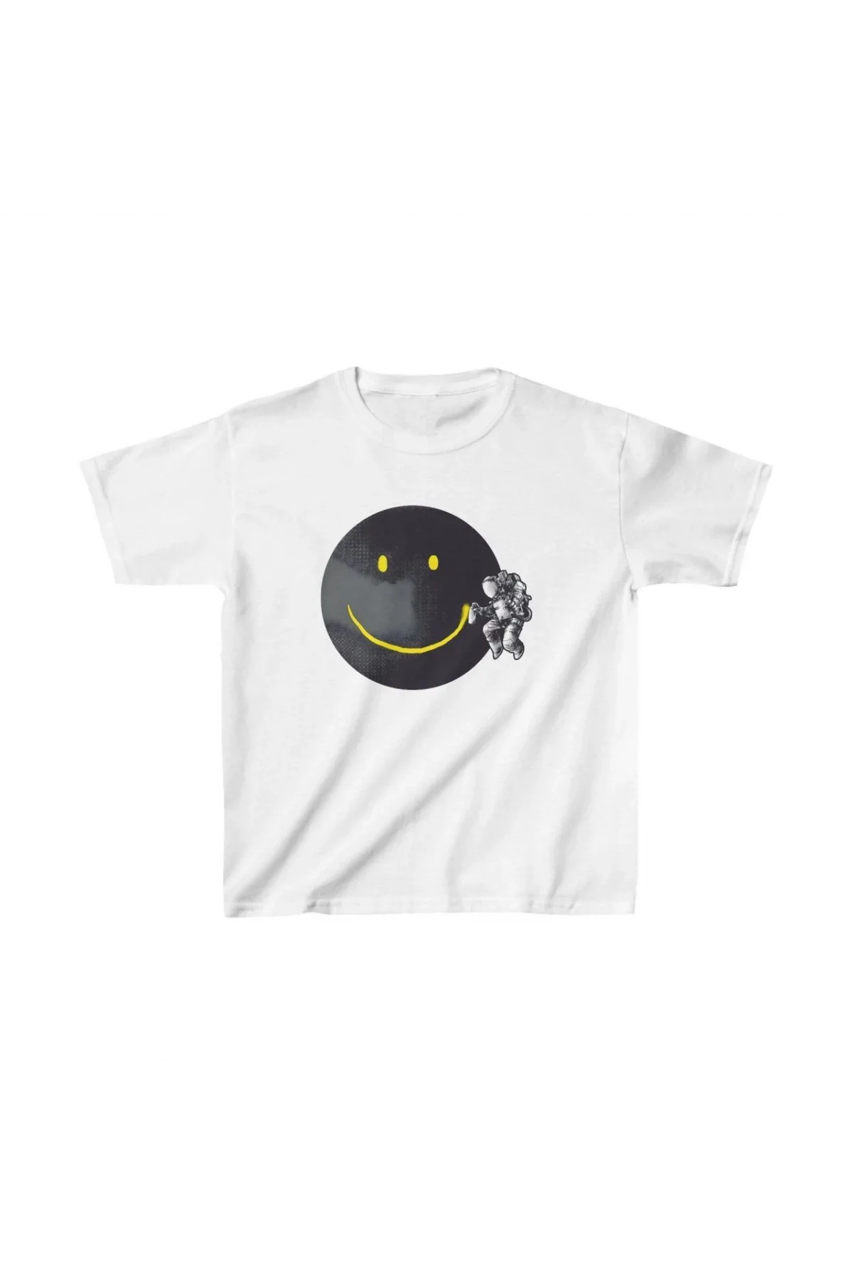 Unisex Çocuk Baskılı T-Shirt - Beyaz