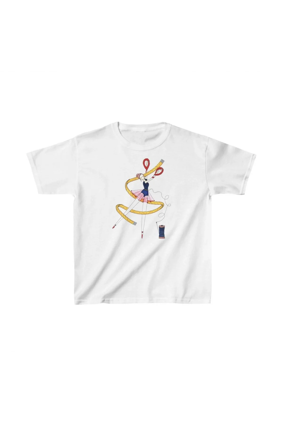 Unisex Çocuk Baskılı T-Shirt - Beyaz