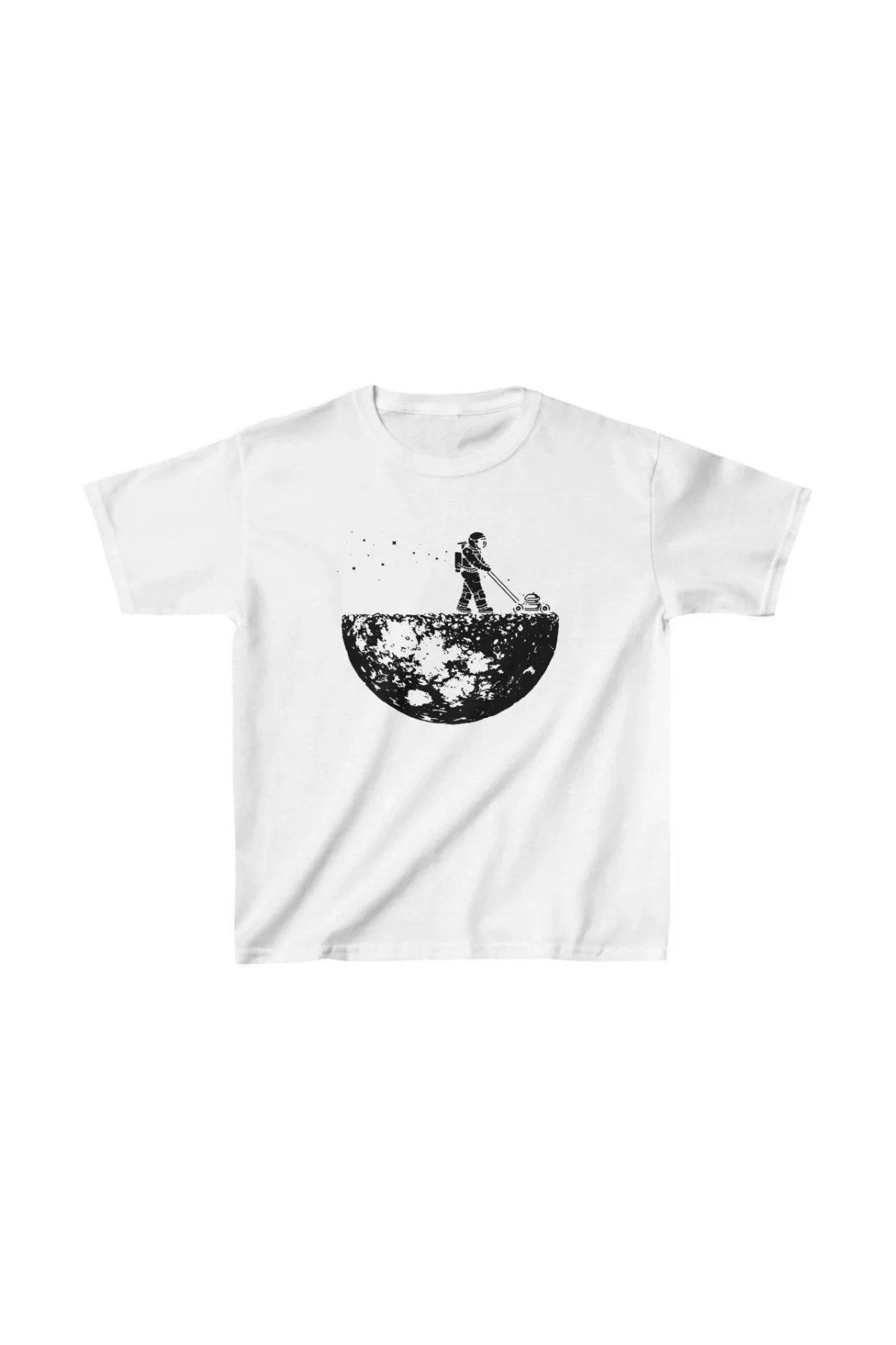 Unisex Çocuk Baskılı T-Shirt - Beyaz