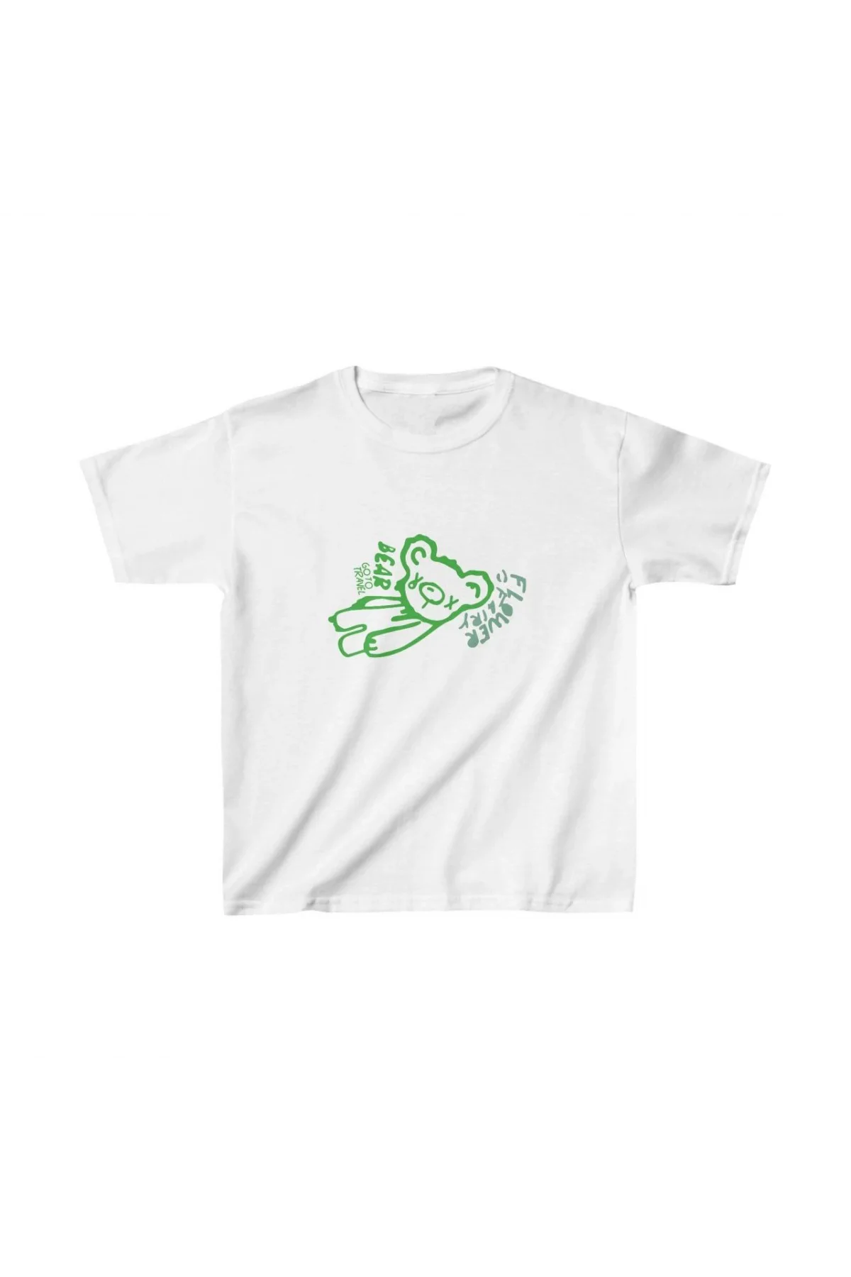 Unisex Çocuk Baskılı T-Shirt - Beyaz