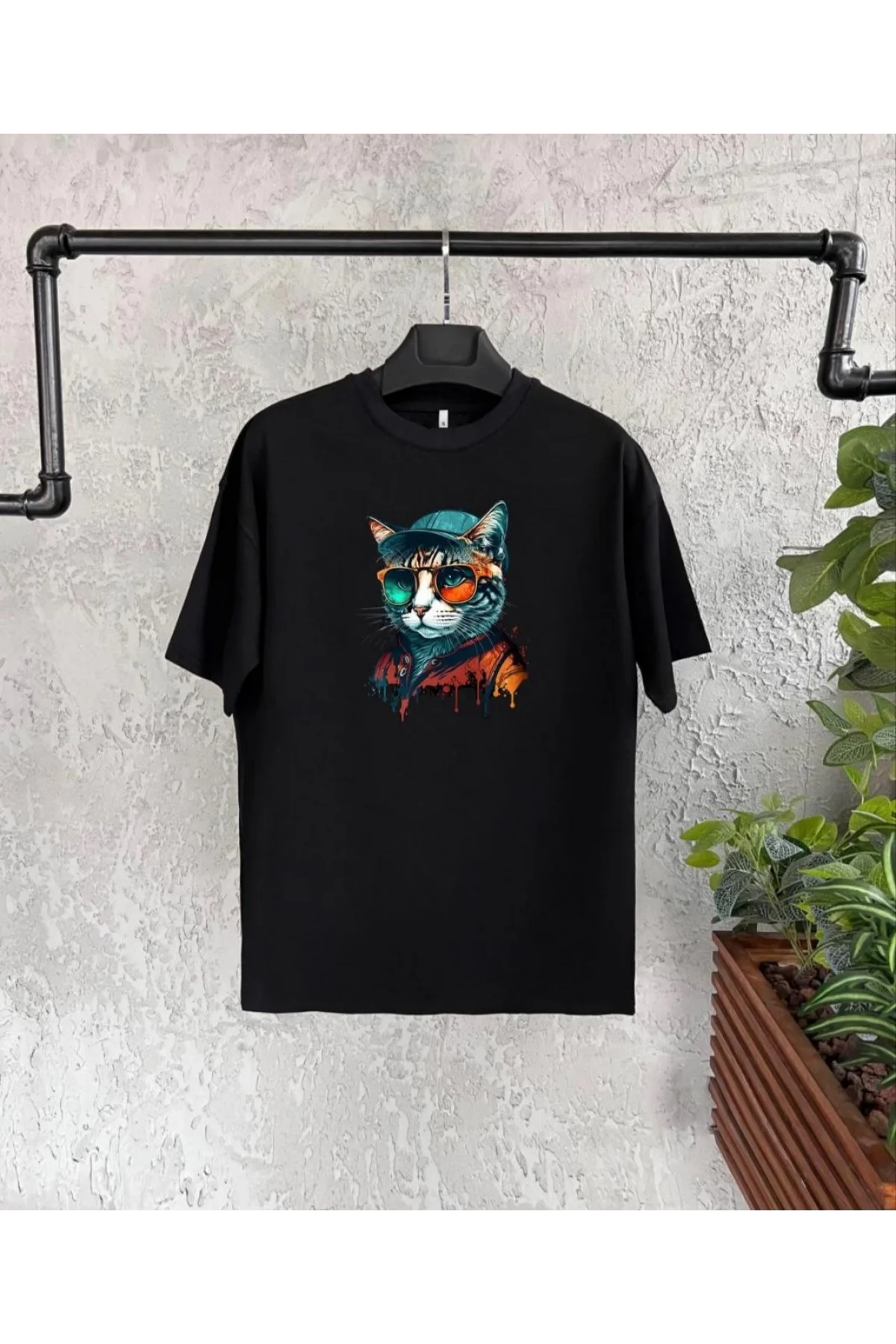 Unisex Çocuk Baskılı T-Shirt - Siyah