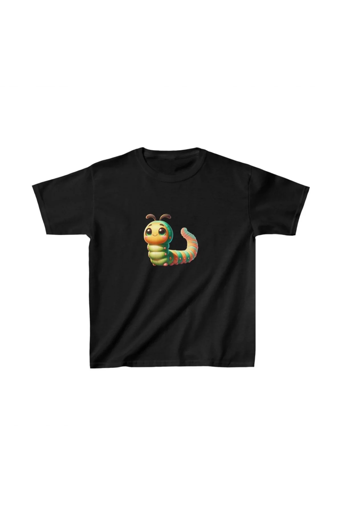 Unisex Çocuk Baskılı T-Shirt - Siyah