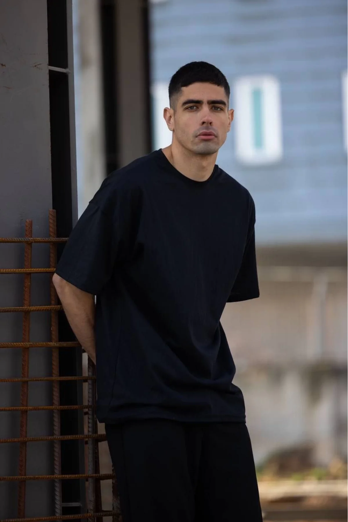 Erkek Düz T-Shirt Kısa Kol Bisiklet Yaka Regular Fit Rahat Kalıp Günlük Tişört - Siyah