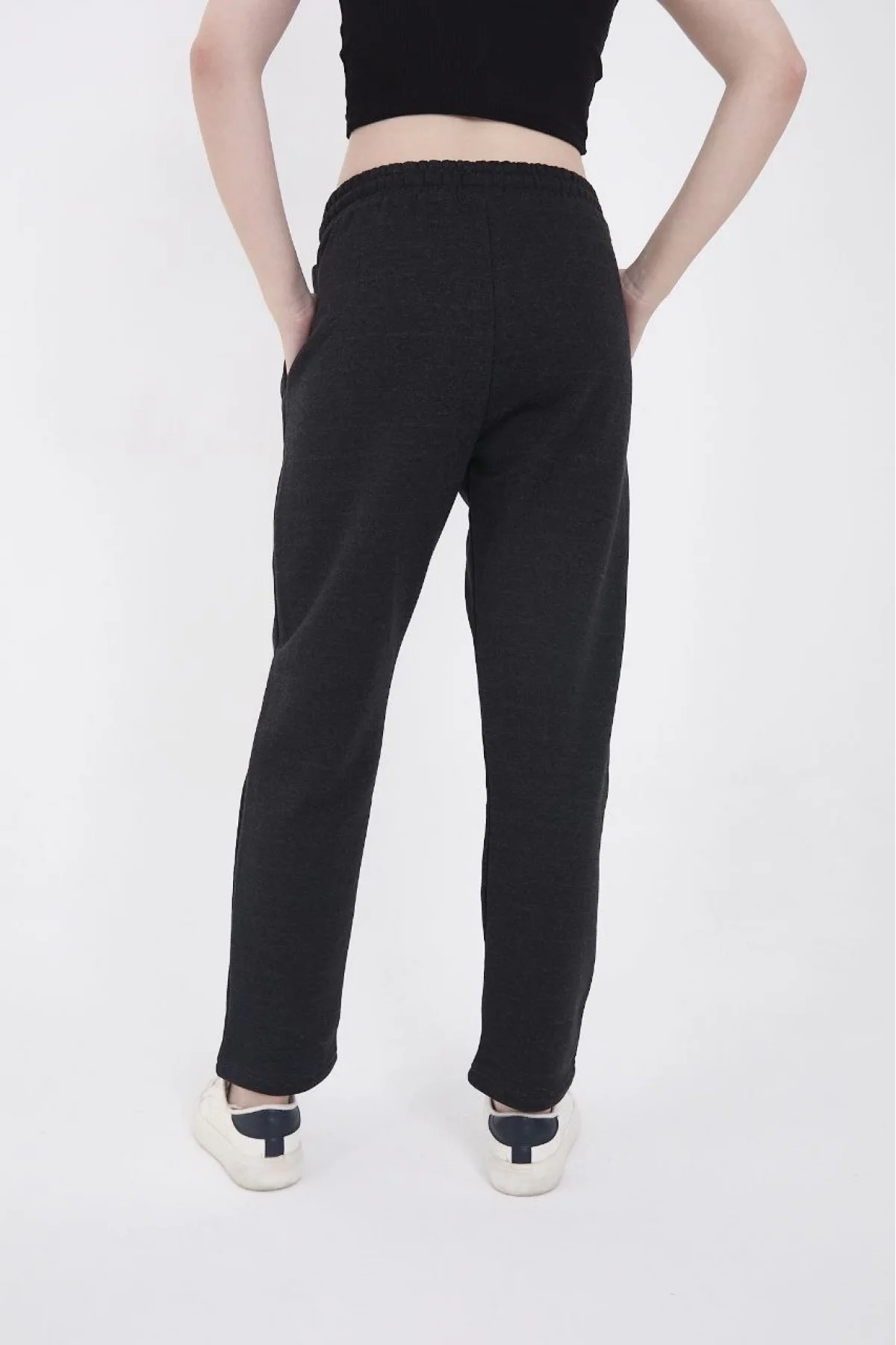 Unisex Üç İplik Basic Eşofman Pantolon - Antrasit