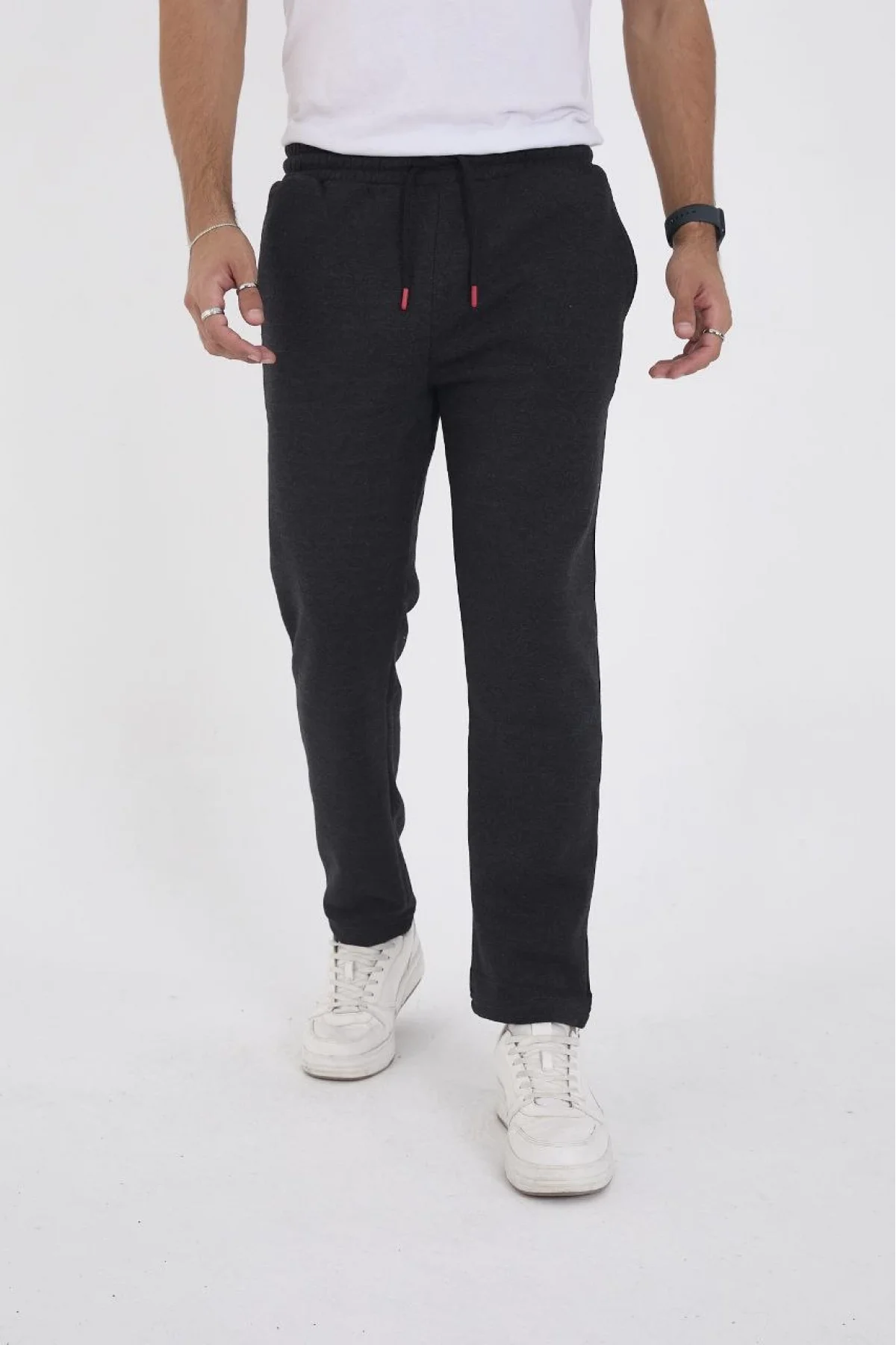 Erkek Üç İplik Basic Eşofman Pantolon - Antrasit