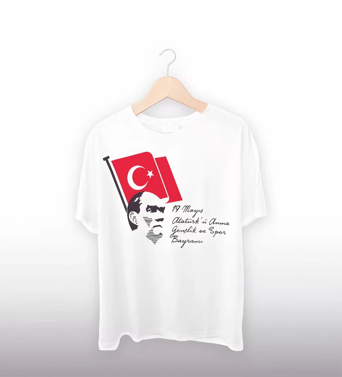 19 Mayıs 20/1 Baskılı T-shirt - Beyaz