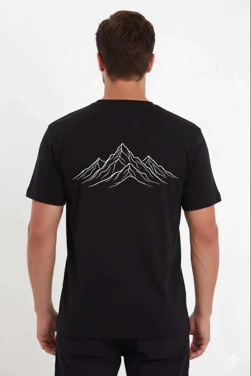 Erkek Nihilist Penguen Özel Tasarım Oversize Bisiklet Yaka Tişört - Siyah Görsel 2