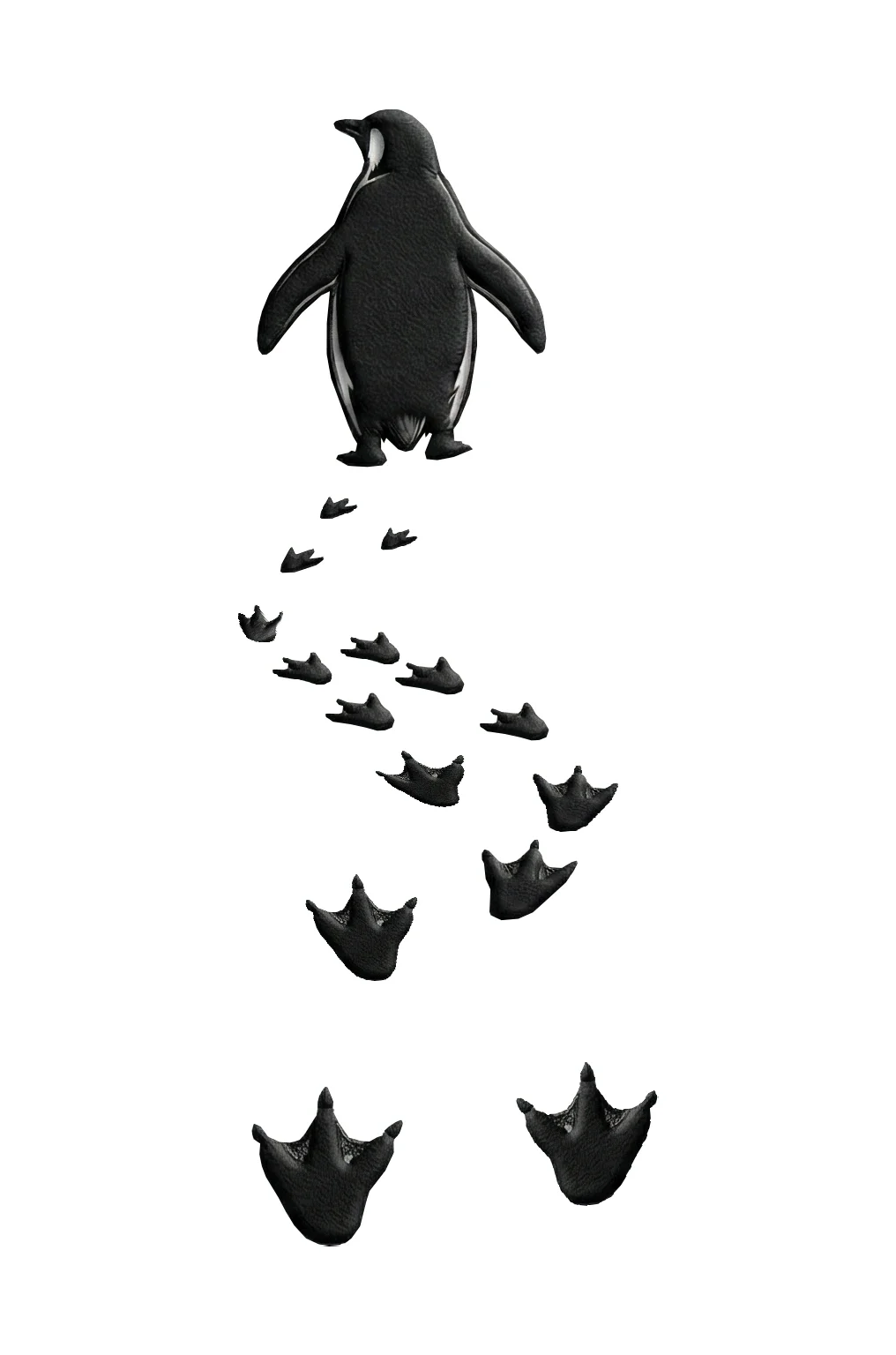 Erkek Nihilist Penguen Temalı Oversize Bisiklet Yaka Tişört - Beyaz Görsel 3