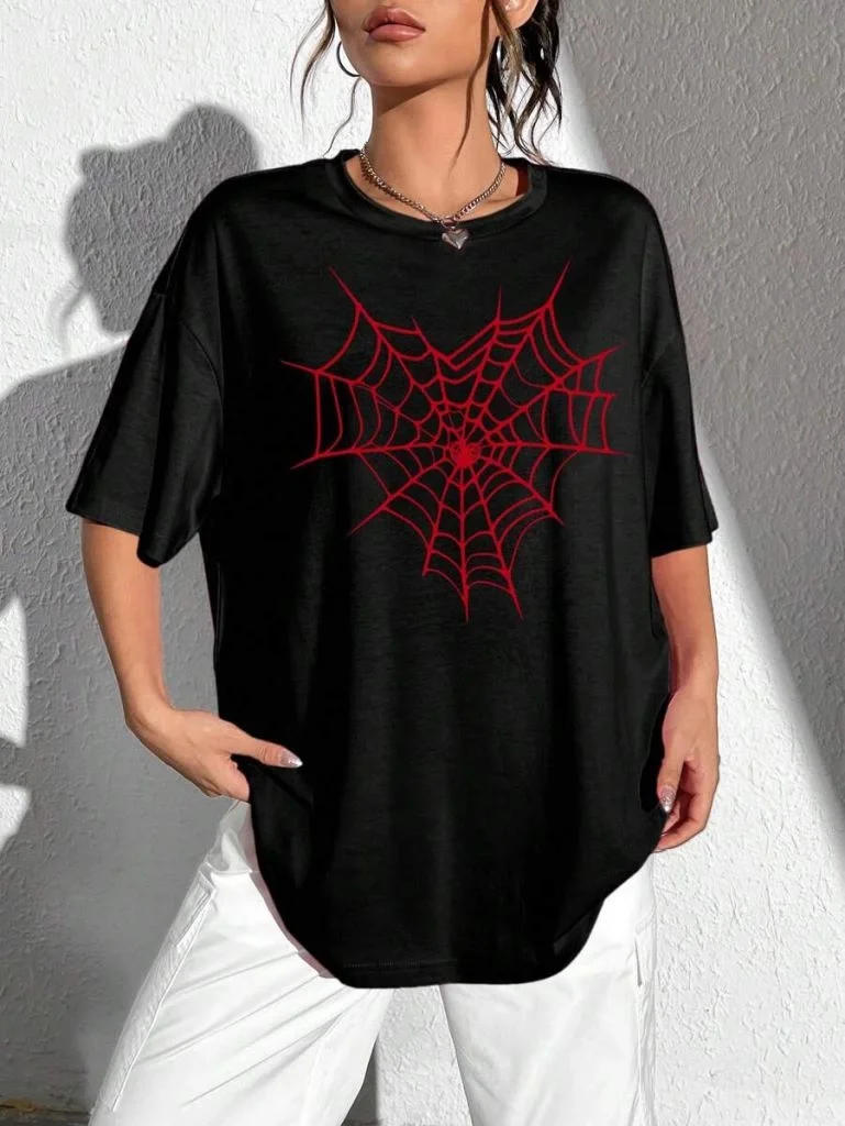 Baskılı Kadın T-shirt - Siyah Görsel 2