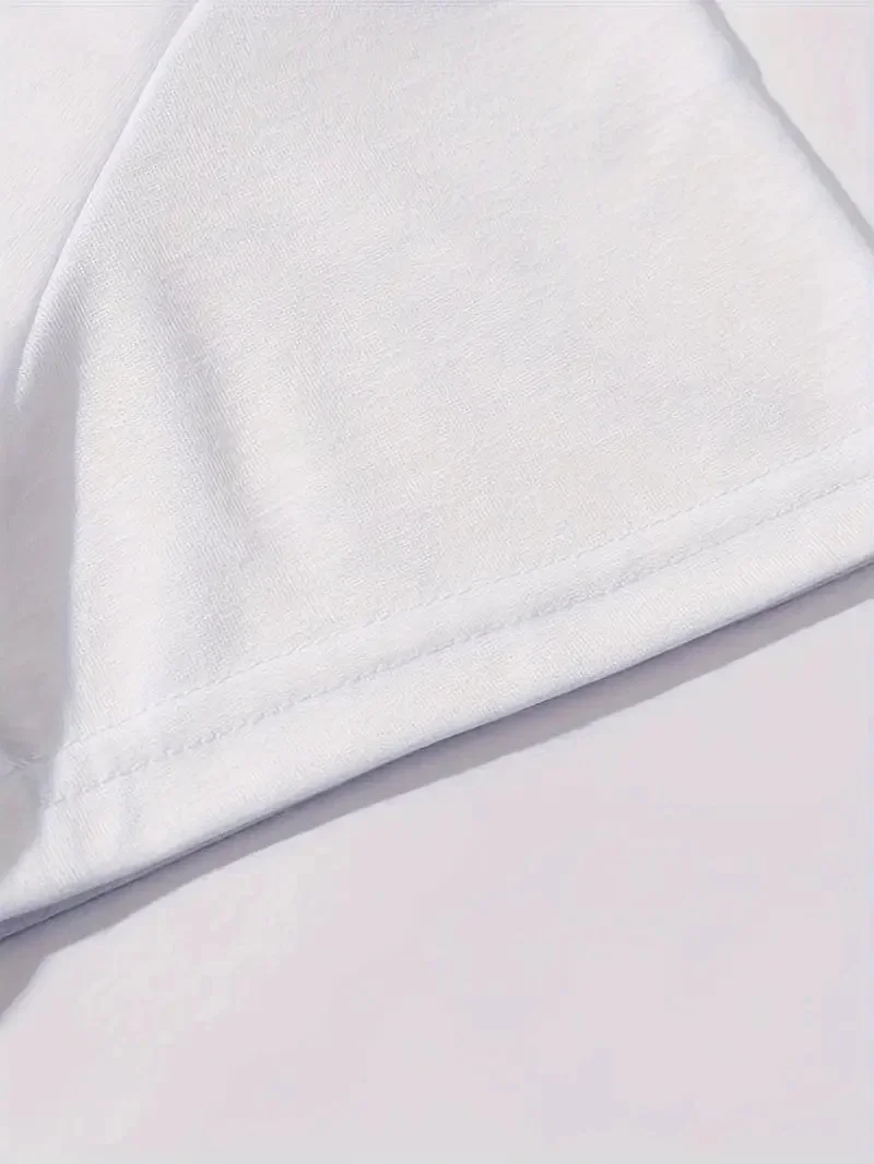 20/1 Penye Compack Baskılı Oversize Kahve Desenli Kadın Kısa Kol T-shirt - Beyaz Görsel 5