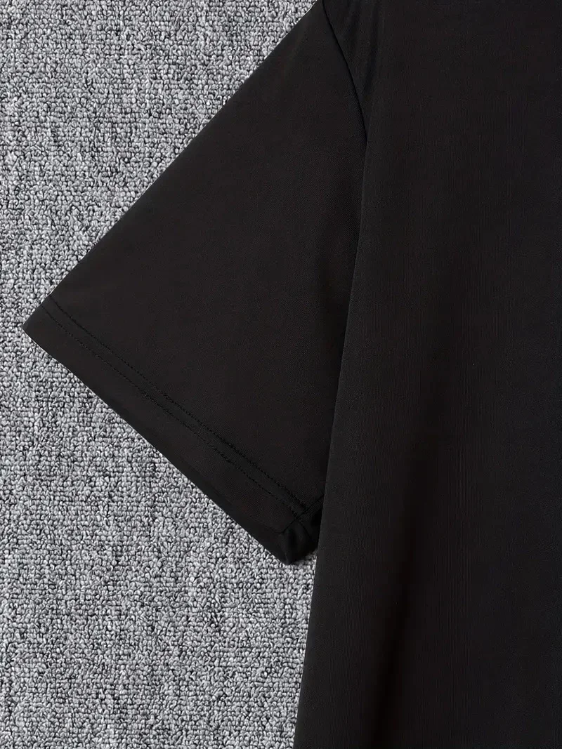 20/1 Penye Compack I TRIED TO WARN YOU. Baskılı Oversize Bisiklet Yaka T-shirt - Siyah Görsel 3