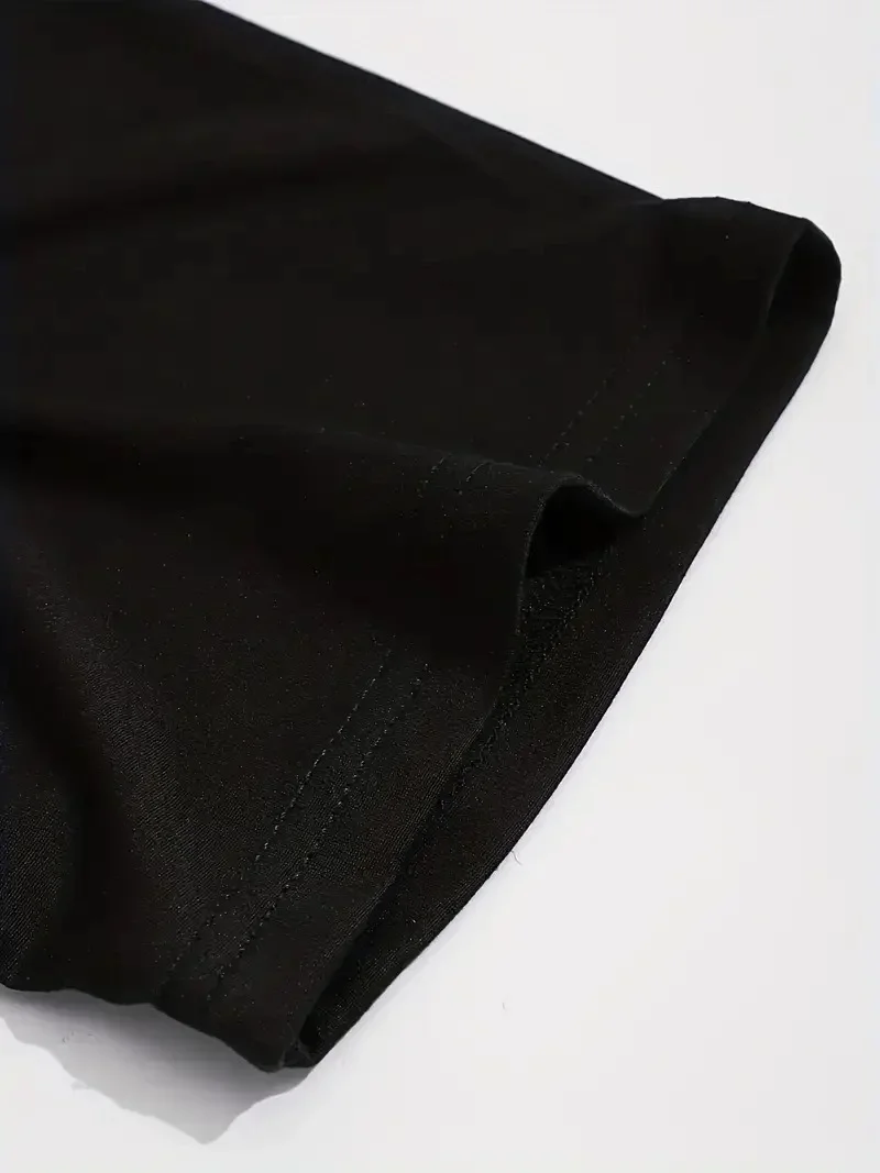 Sporda Günlük Hayata Giyilebilir GYM Baskılı Oversize Bisiklet Yaka Erkek T-shirt - Siyah Görsel 4