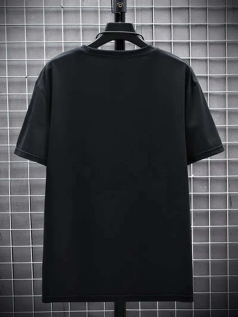 20/1 Penye Compack FUTRE Baskılı Oversize Kısa Kol Bisiklet Yaka T-shirt - Siyah Görsel 2