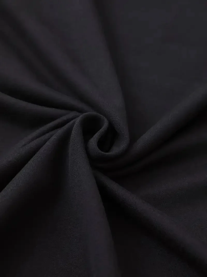 Leopar Desenli Fiyonklu Tişört - Rahat Polyester, Makinede Yıkanabilir, Bisiklet Yaka, Kadınlar için Yazlık Günlük Üst - Siyah Görsel 2