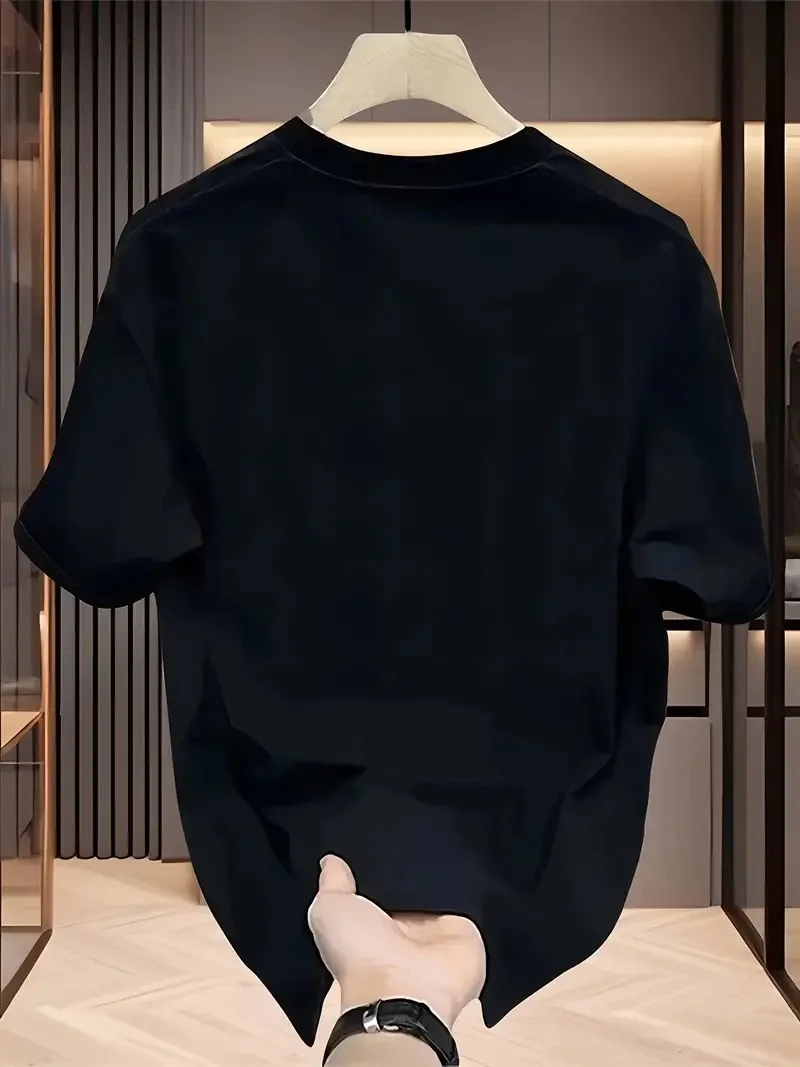 AICG Ön Arka Baskılı Bisiklet Yaka Kadın Oversize Bisiklet Yaka T-shirt - Siyah Görsel 2
