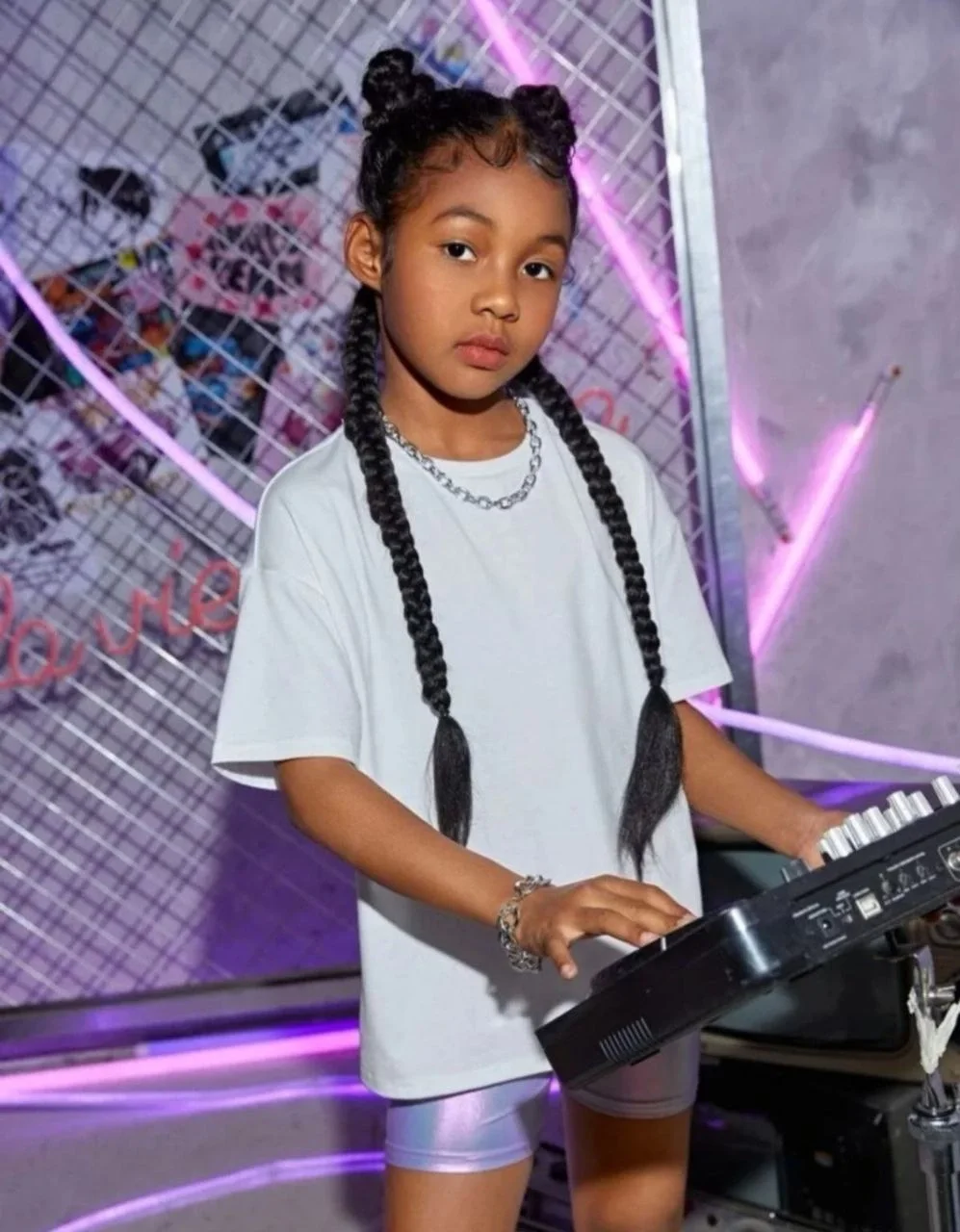 Çocuk Unisex Basic T-Shirt - Beyaz Görsel 2