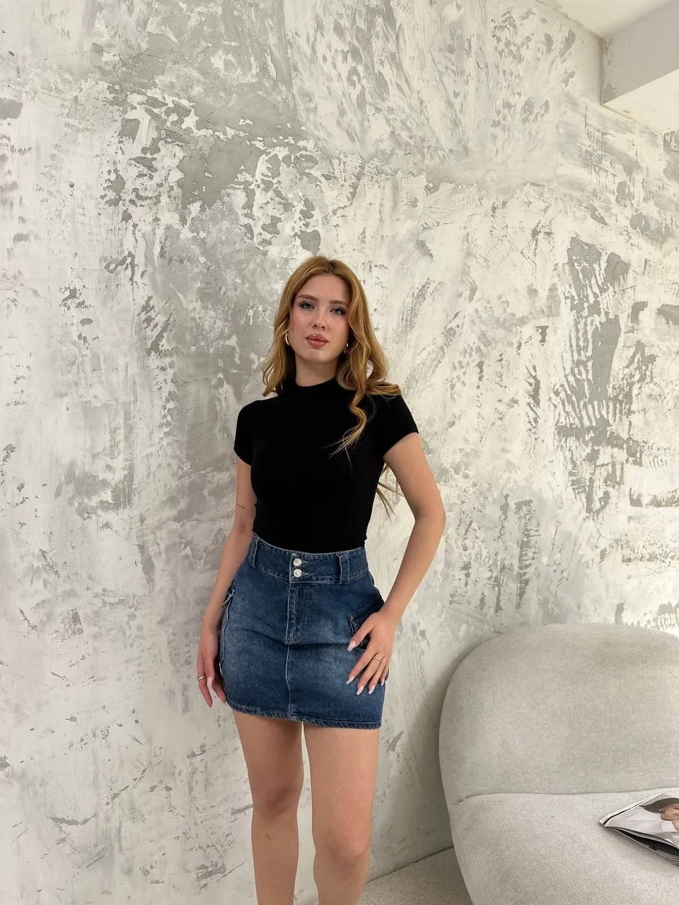 Kadın Kısa kol Badi bluz - Siyah Görsel 4