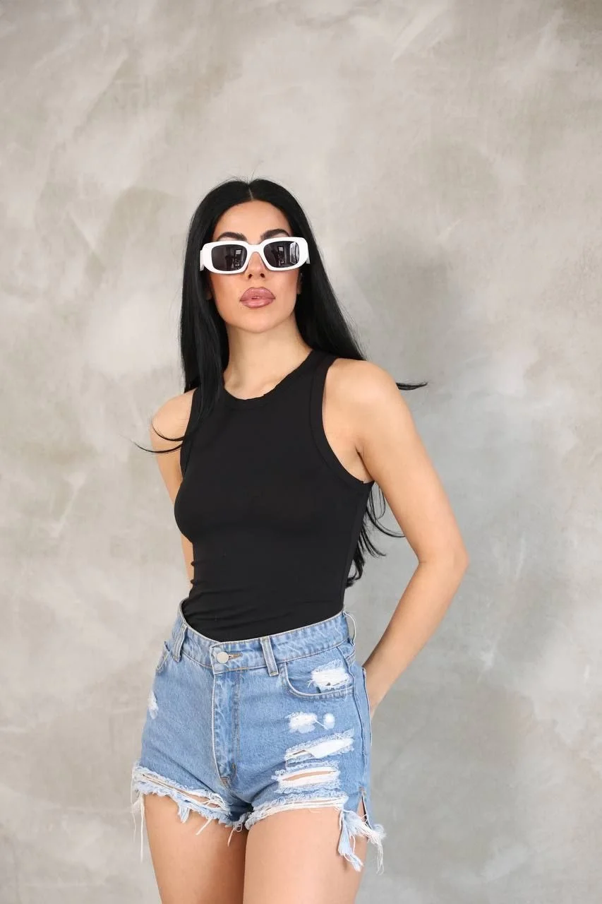 Kadın Kolsuz Badi bluz - Siyah Görsel 4