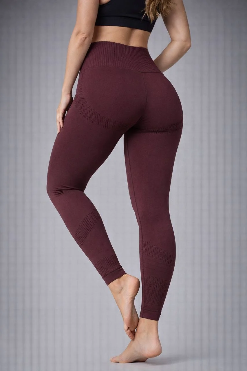 Nonofit Kadın Yüksek Bel Full Extra Toparlayıcı Likralı Ön Arka ve Bilek Desenli - Bordo