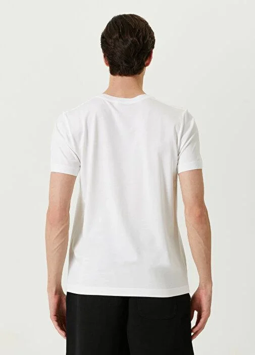 ERKEK Basic Bisiklet Yaka Regular T-Shirt - Beyaz Görsel 2