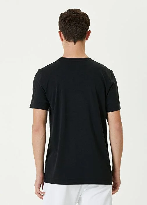 ERKEK Basic Bisiklet Yaka Regular T-Shirt - Siyah Görsel 2