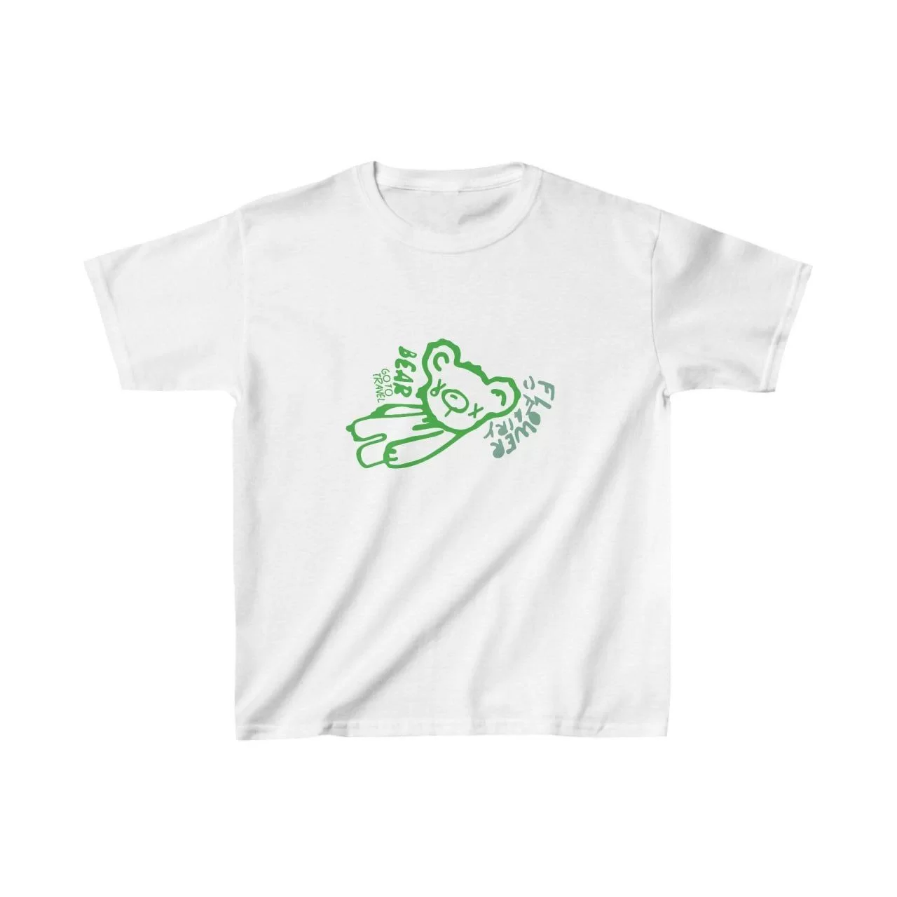 Unisex Çocuk Baskılı T-Shirt - Beyaz