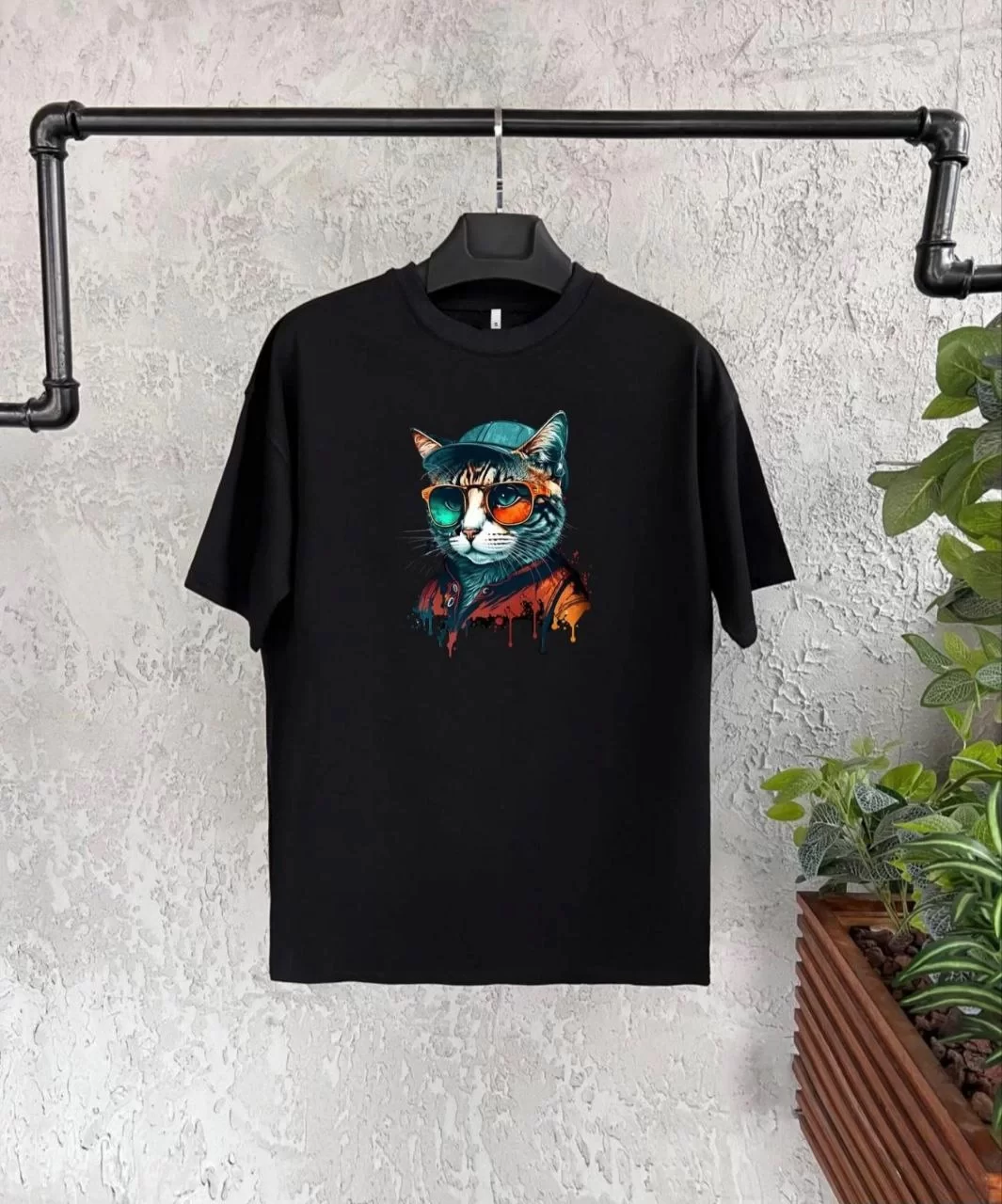 Unisex Çocuk Baskılı T-Shirt - Siyah