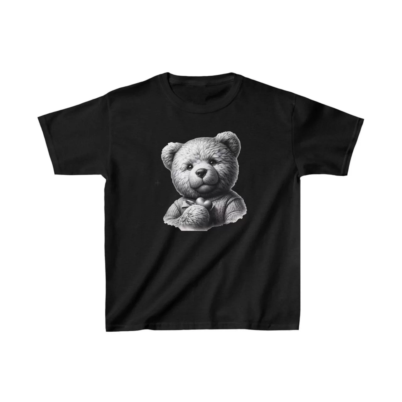 Unisex Çocuk Baskılı T-Shirt - Siyah
