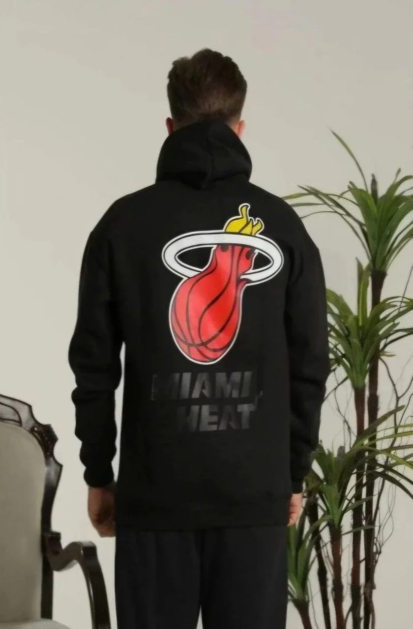 ERKEK Kapşonlu Baskılı Sweetshirt - Siyah