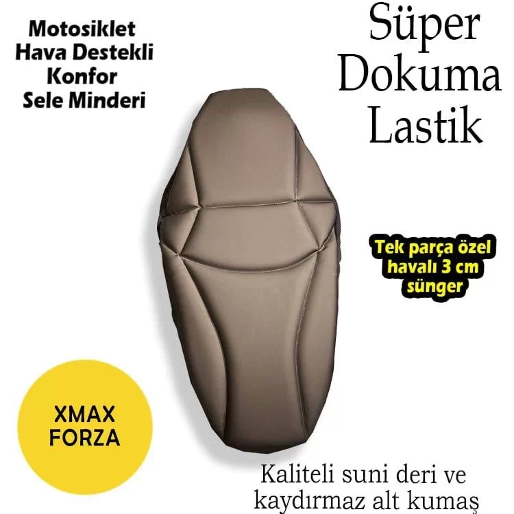 Xmax Forza Motosiklet Hava Destekli Konfor Sele - Siyah