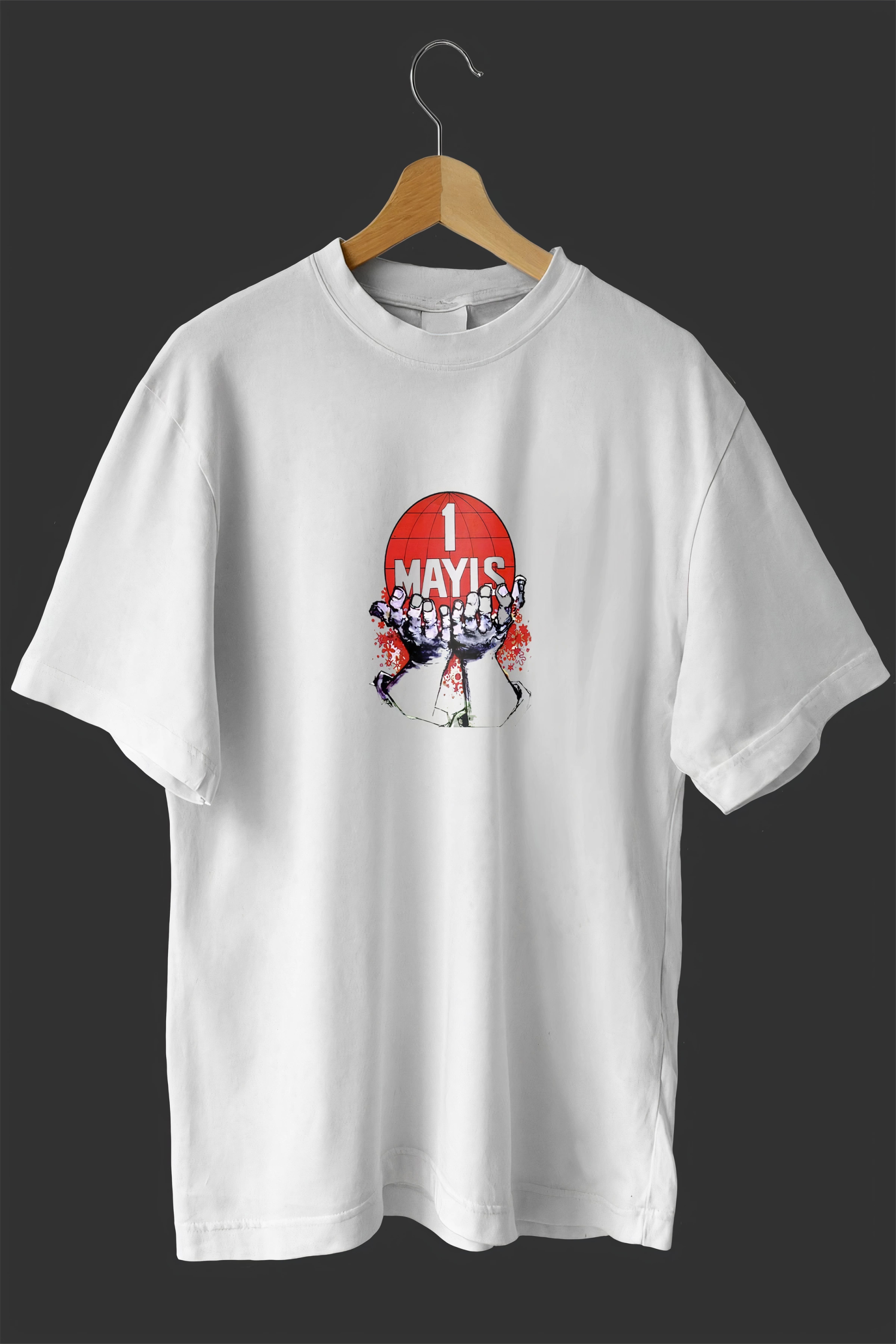 1 Custom Design For May Emekers 1 May World Printed T-shirt - White