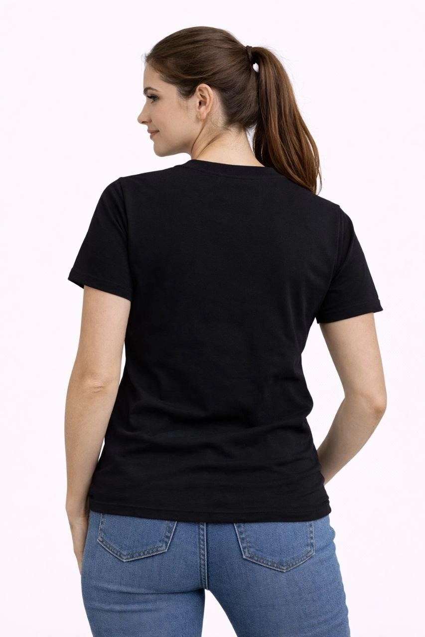Kadın TÜRKİYE Baskılı Tişört Ay Yıldız 2026 Dünya Kupası Taraftar Forma T-Shirt - Siyah 3