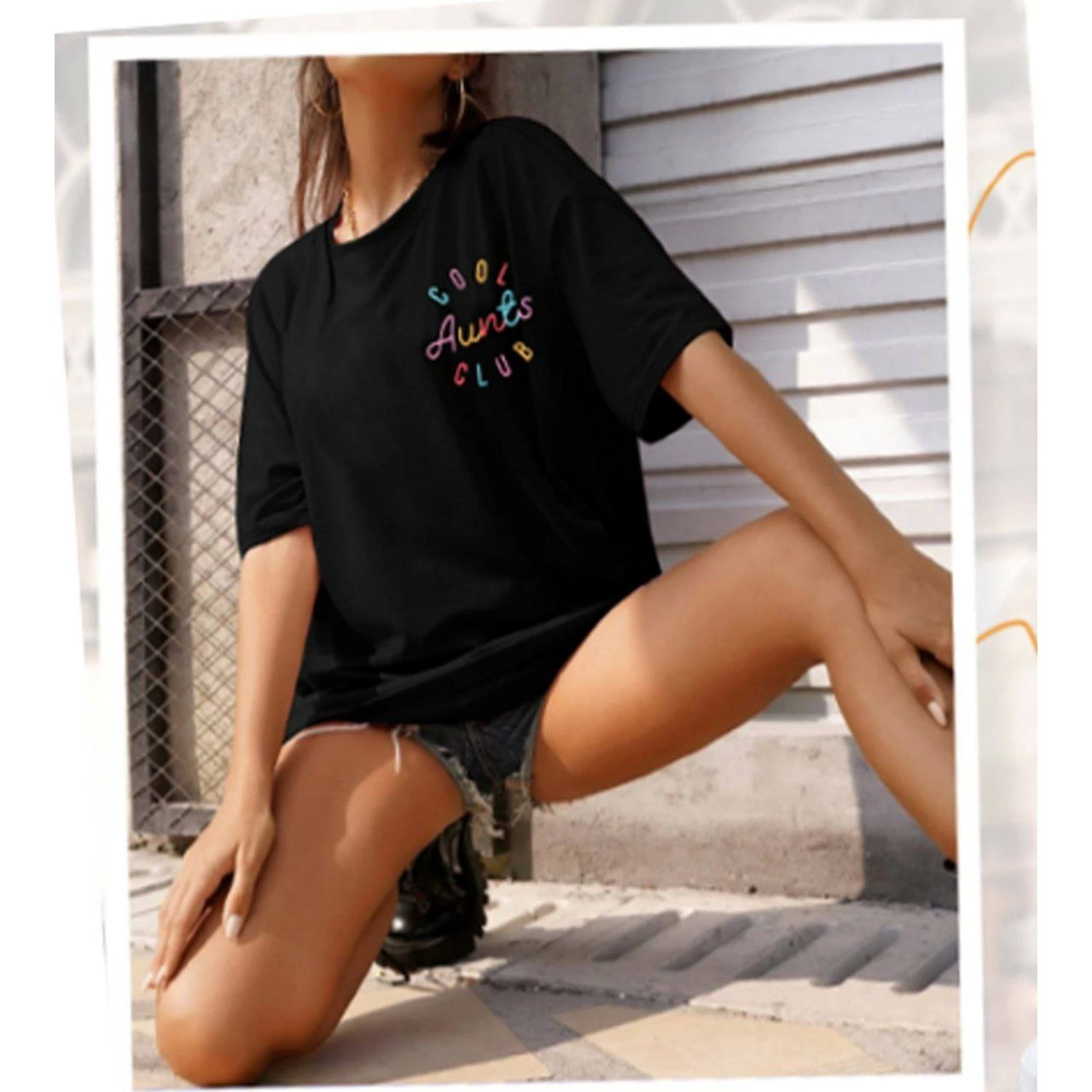 Printed Women T-shirt - Black