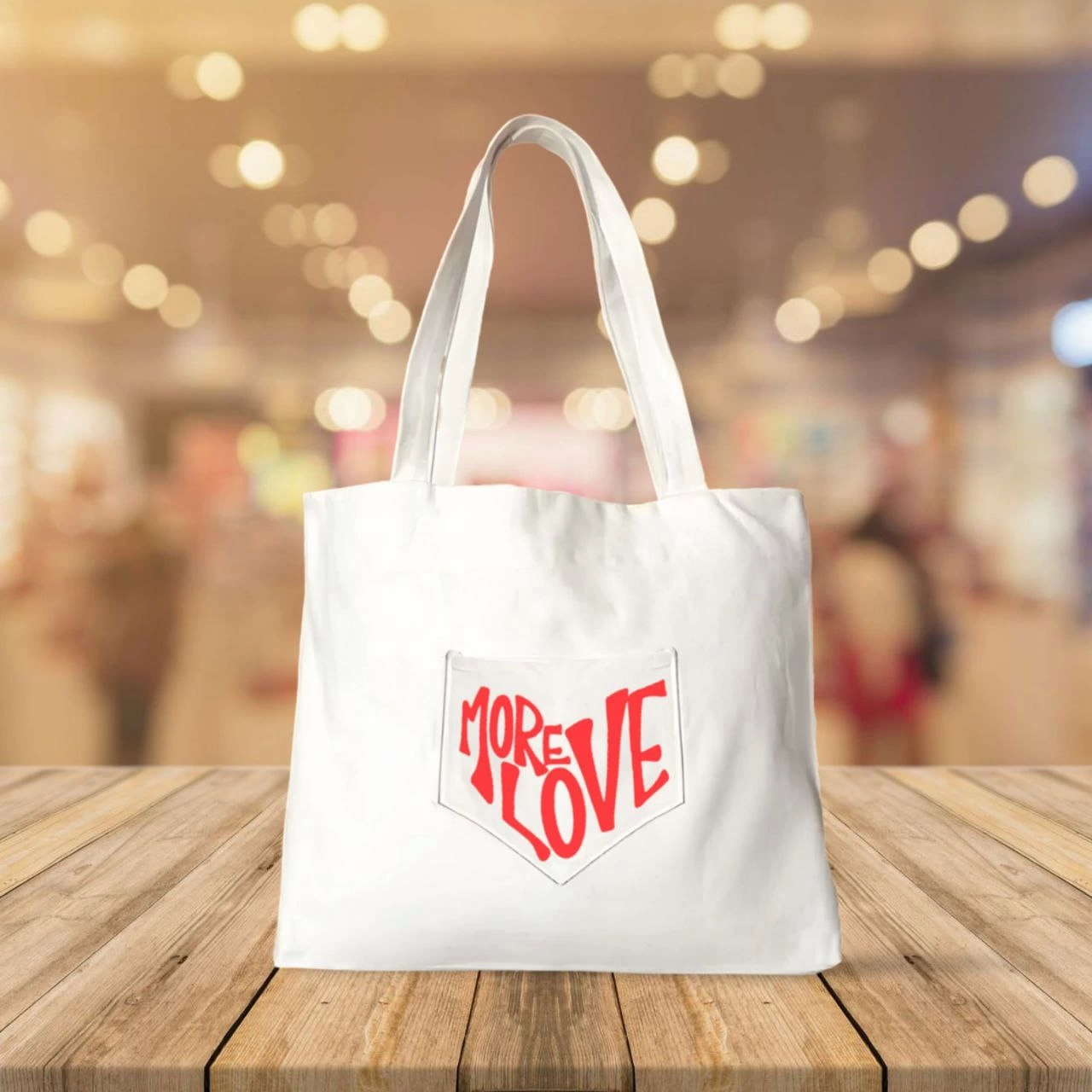 Printed Picnic and Sea Pocket Zipper Bag - White
