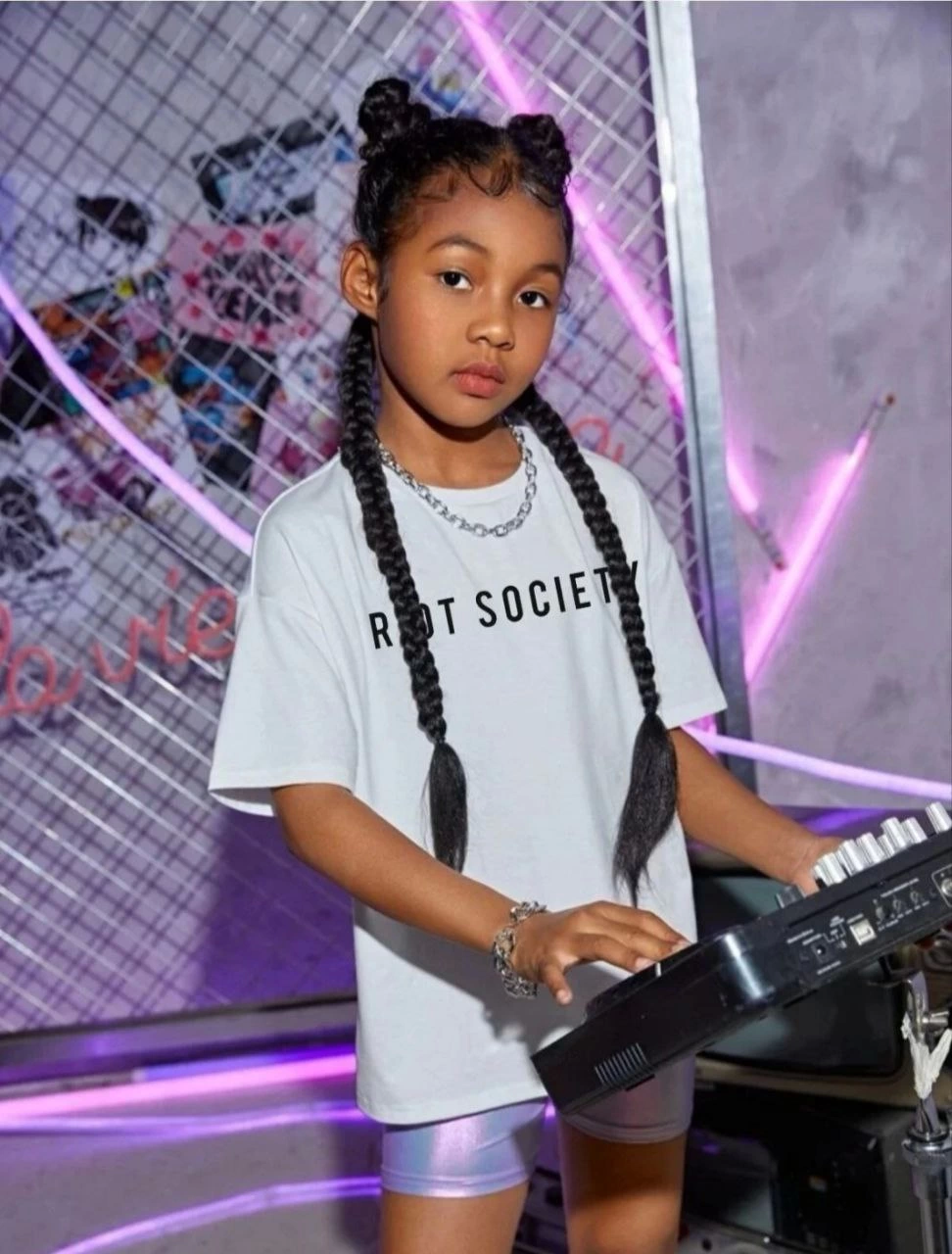 Kids Unisex Printed T-Shirt - White