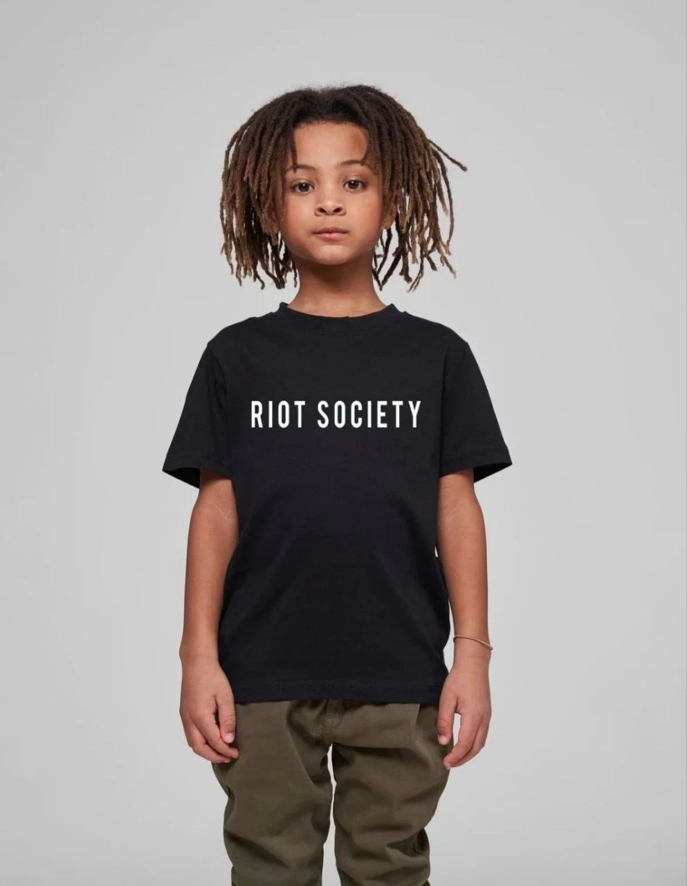 Kids Unisex Printed T-Shirt - Black