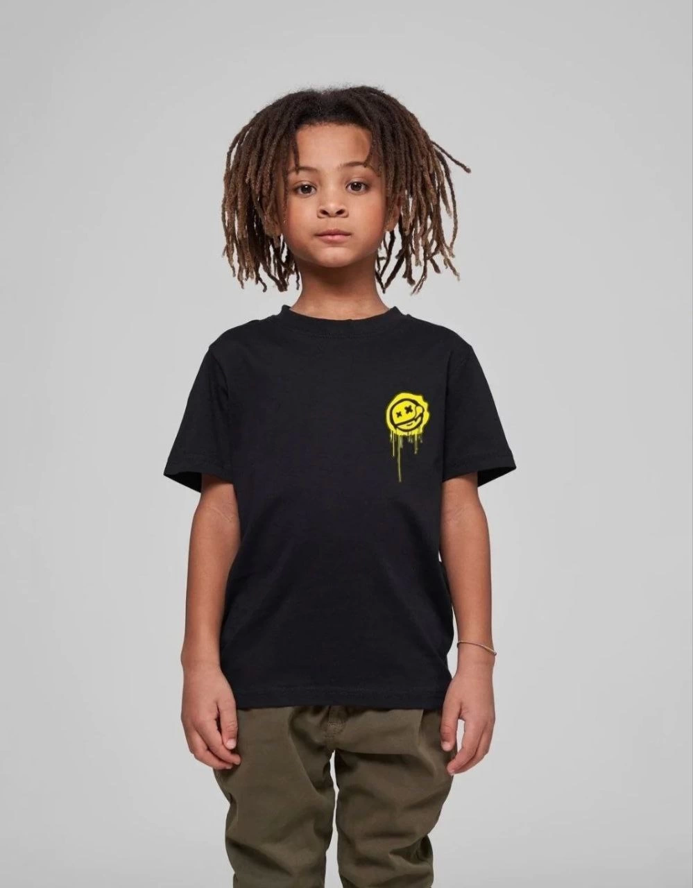 Kids Unisex Printed T-Shirt - Black