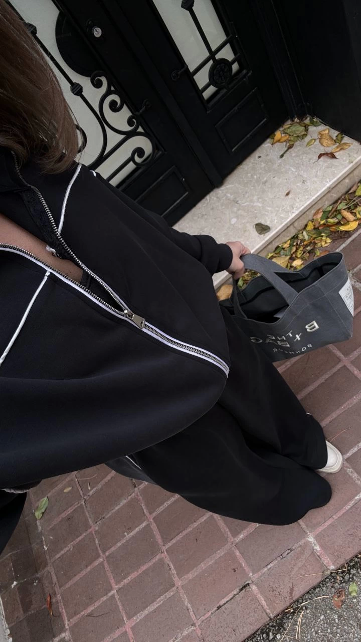 Zipper Sleeve Pants Double Suit - Anthracite