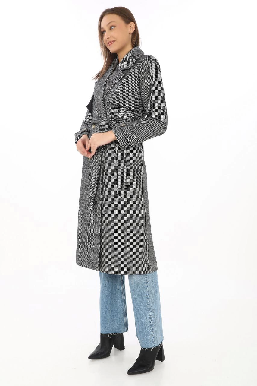 Women's Fish Back Cashmere Long Eyebrow - Painted Grey