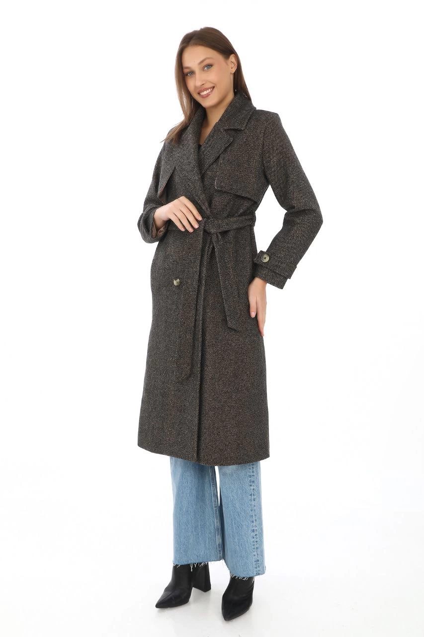 Women's Fish Back Cashmere Long Eyebrow - Brown