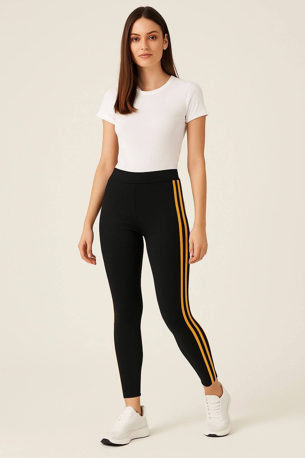 Women With Yellow Striped Her Garduropta Owing - Navy