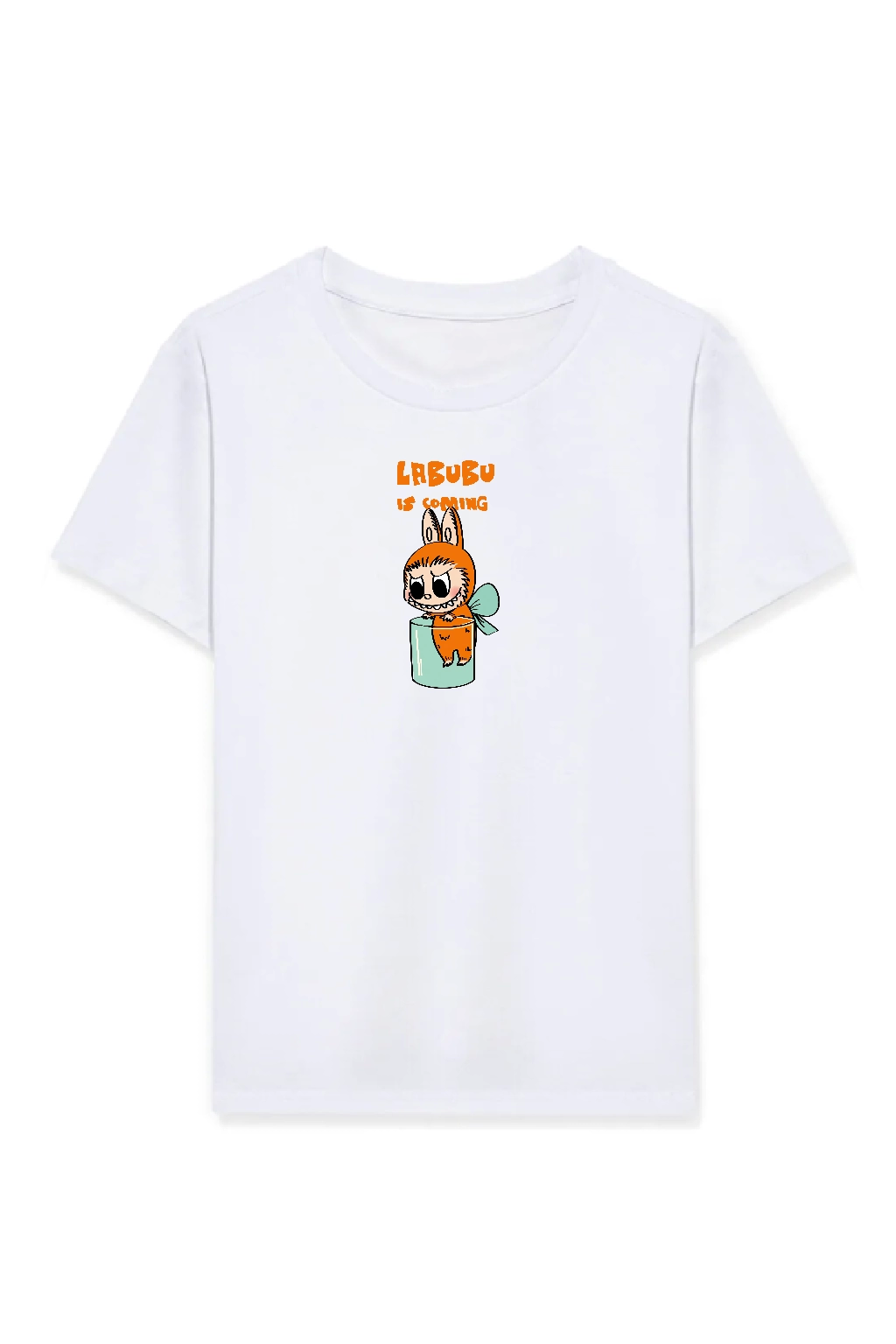 Girl Labubu Children Printed T-Shirt - White