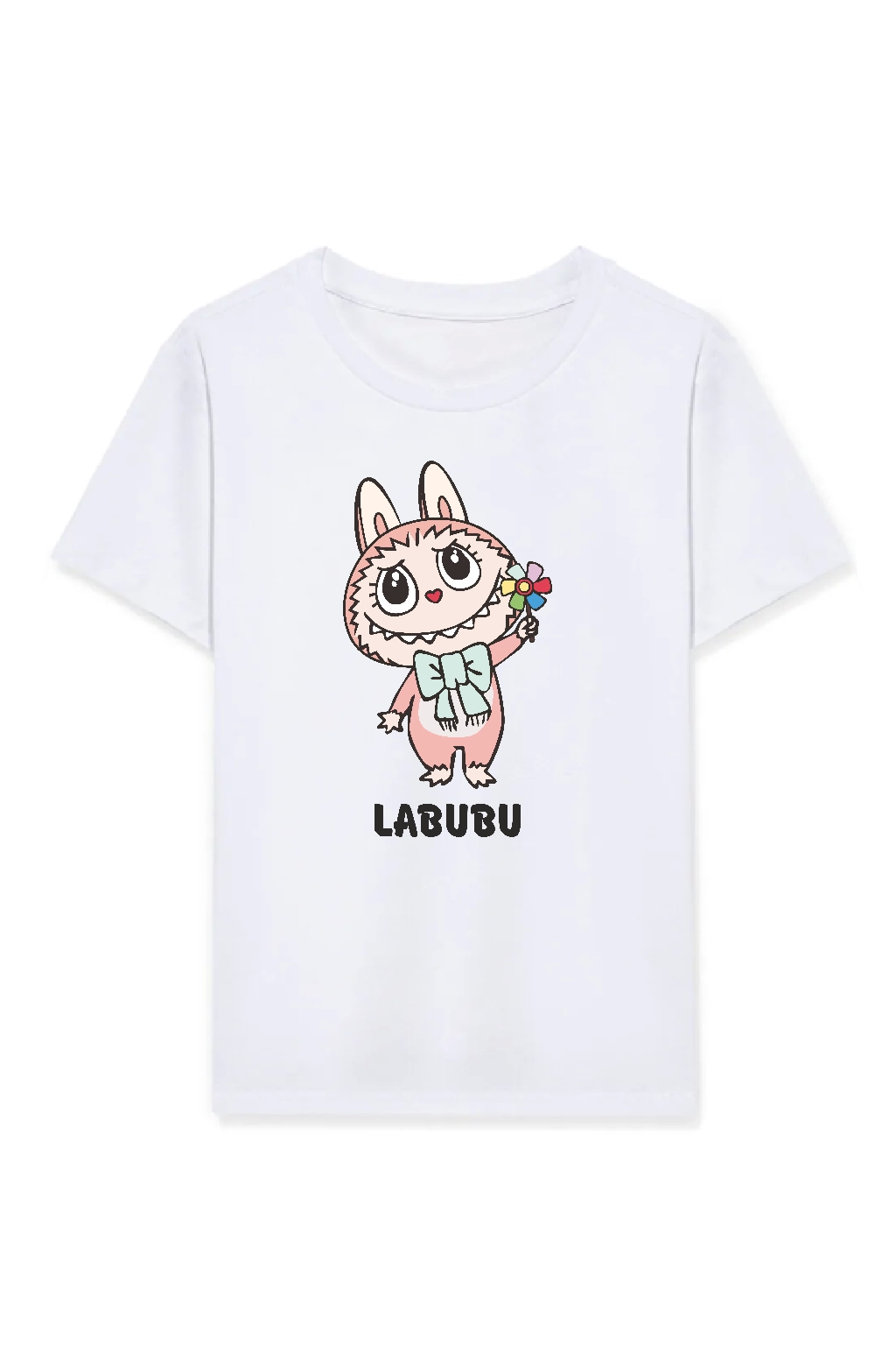 Girl Labubu Children Printed T-Shirt - White