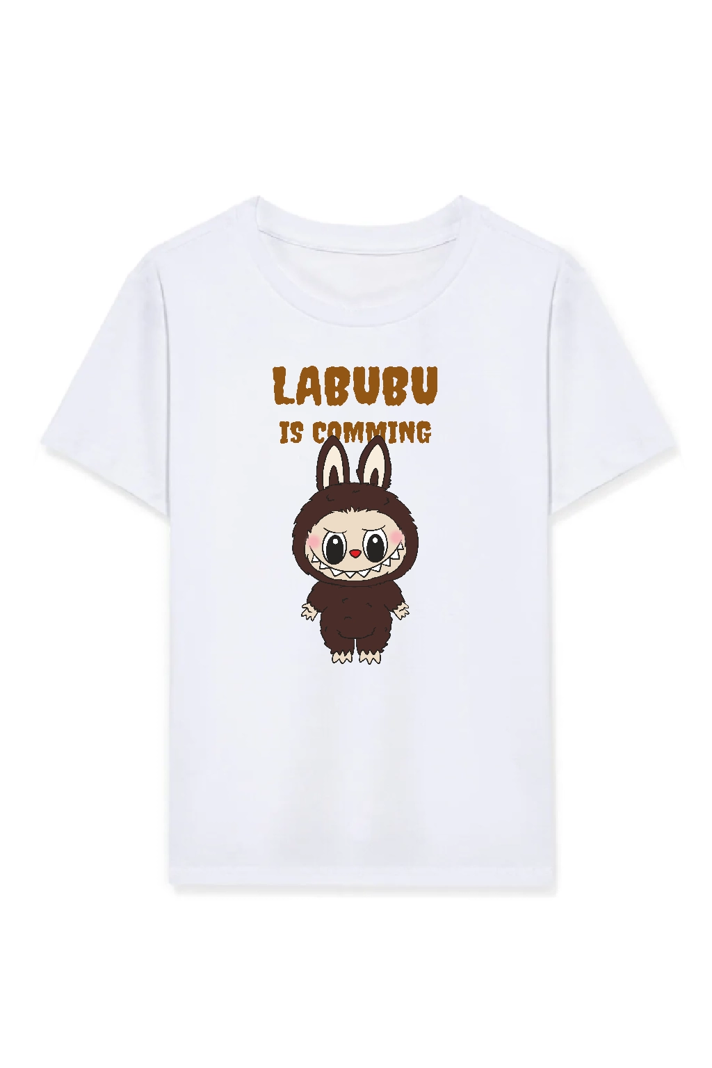 Girl Labubu Children Printed T-Shirt - White