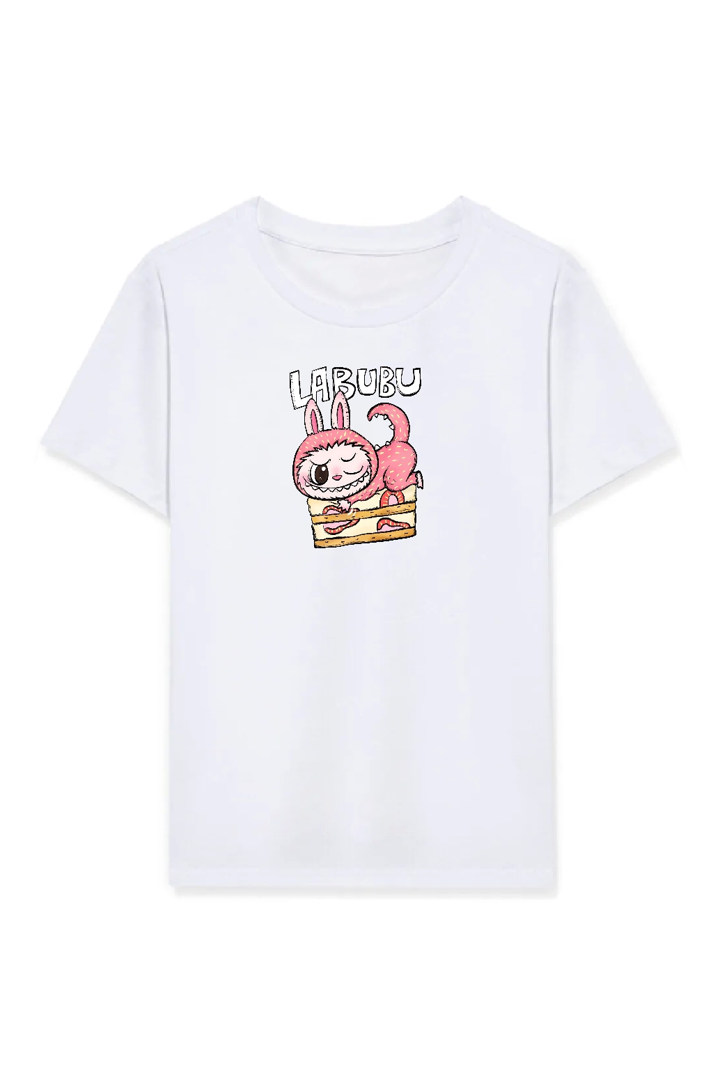 Girl Labubu Children Printed T-Shirt - White